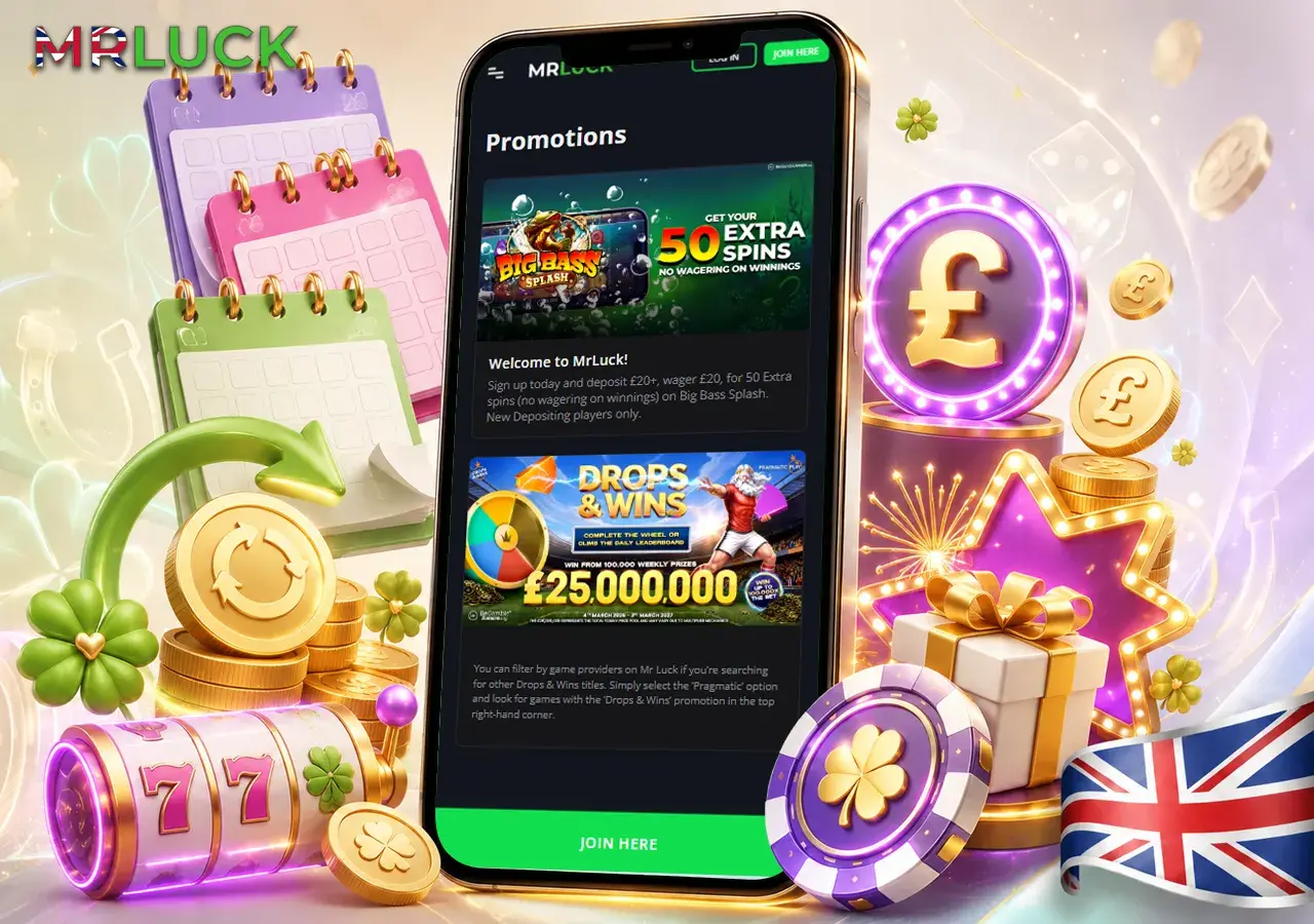 Weekly rewards scene with reload bonuses, spinning reels and cashback atmosphere